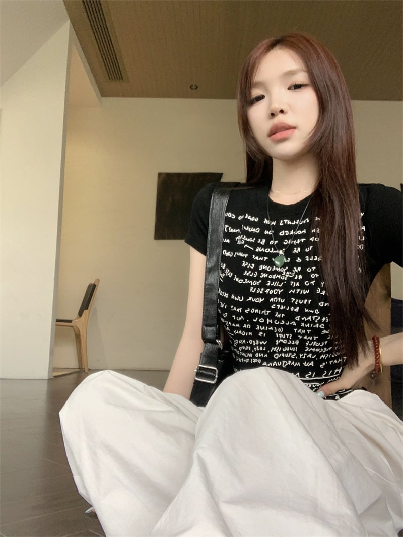 【tops】プリントTシャツ　M24619