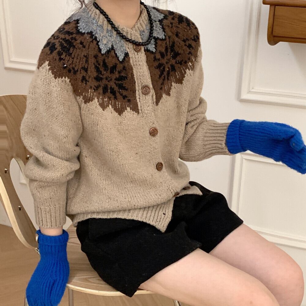 【outer】クルーネックニットカーデ　M27105