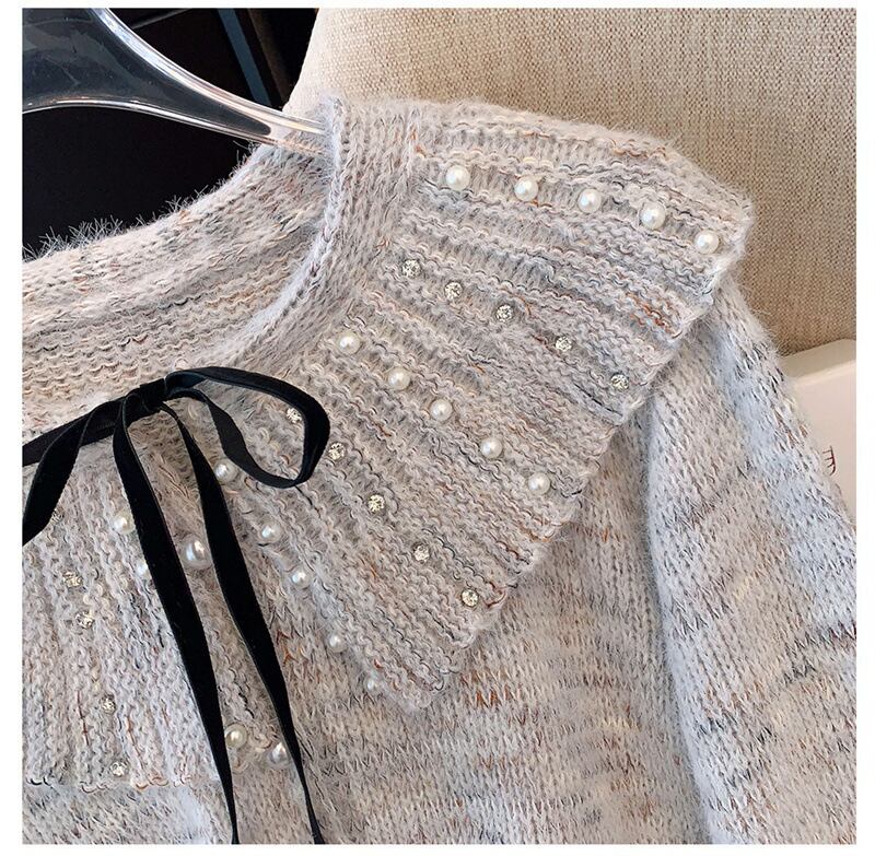 【tops】パールニットセーター　M27186