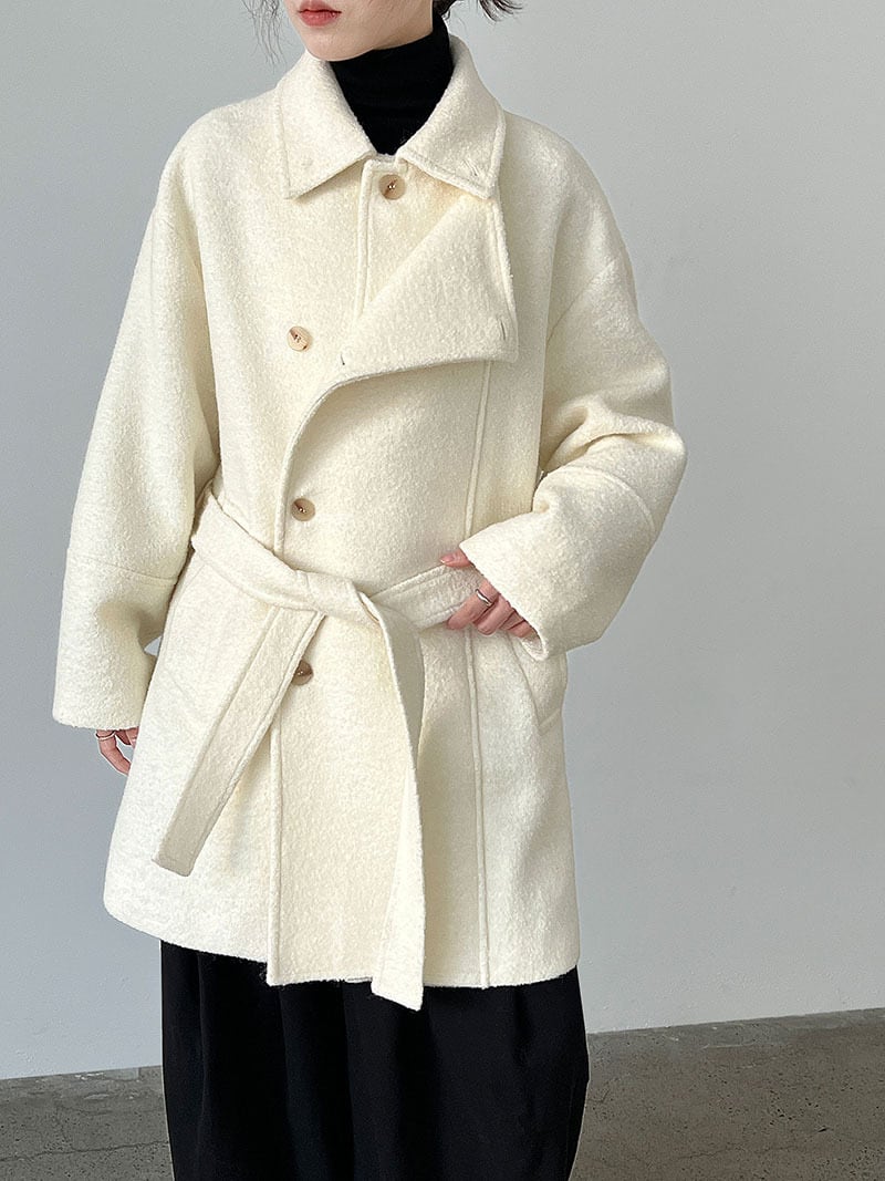 【outer】厚手防寒ウールコート Q7089
