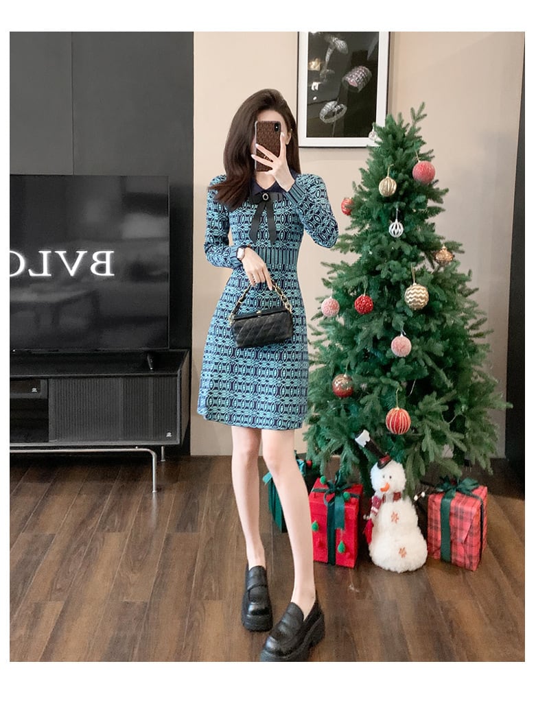【dress】リボン付きワンピース　M25465