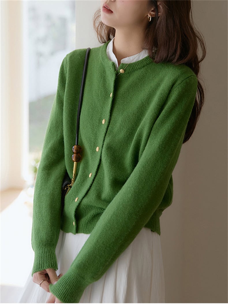 【outer】クルーネックニットカーデ　M25961