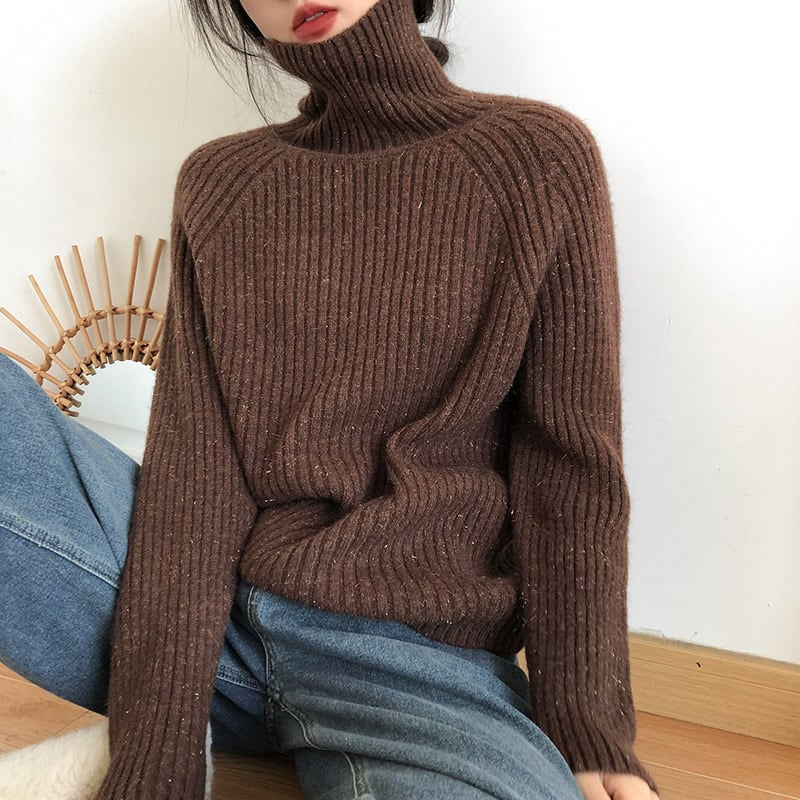 【tops】ハイネックニットセーター　M27226