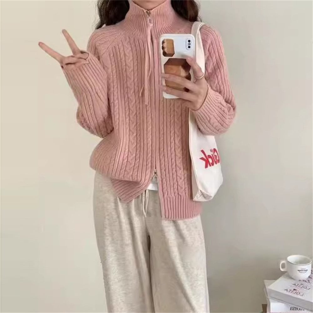 【outer】Wジップニットカーデ　M25981