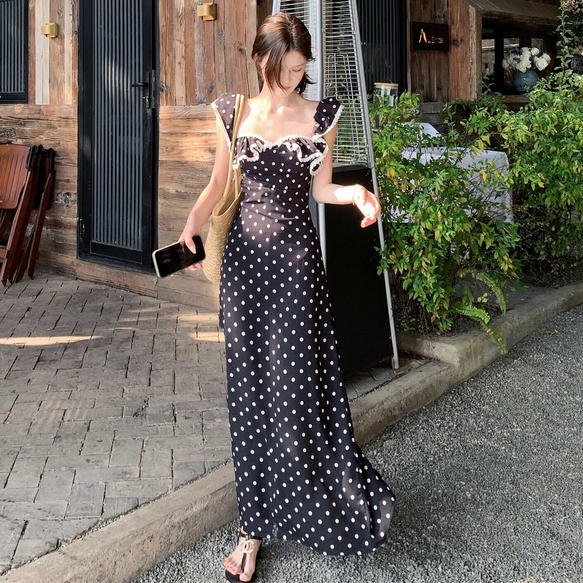 【dress】ドット柄デートワンピース　M30169
