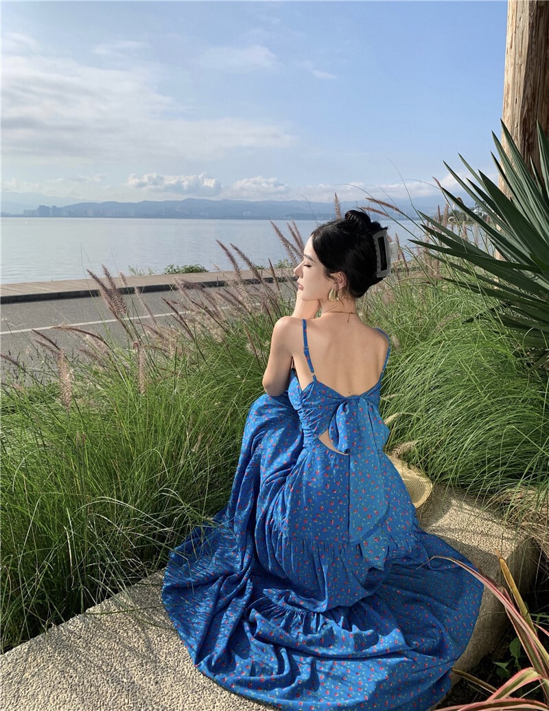 【dress】リボン付きキャミワンピース　M24924
