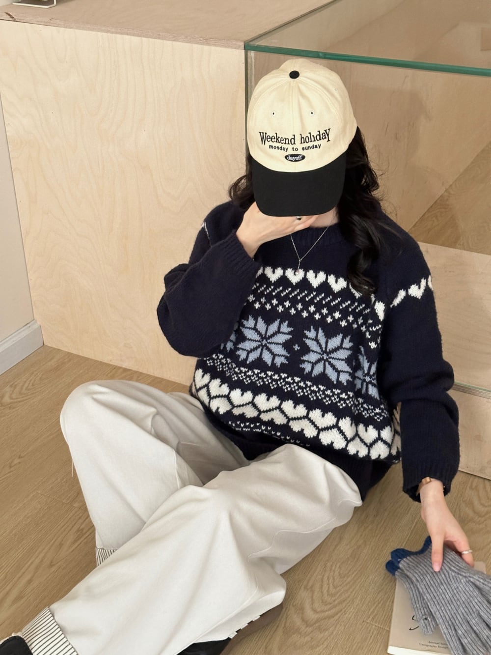 【tops】クルーネックニットセーター　M27111