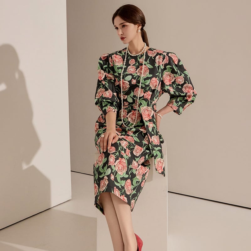 【dress】花柄ワンピース　M24881