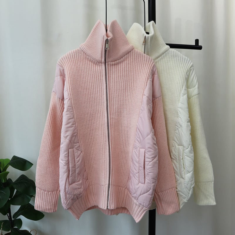 【outer】ファスナー切り替えニットカーデ　M26293