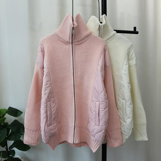 【outer】ファスナー切り替えニットカーデ　M26293