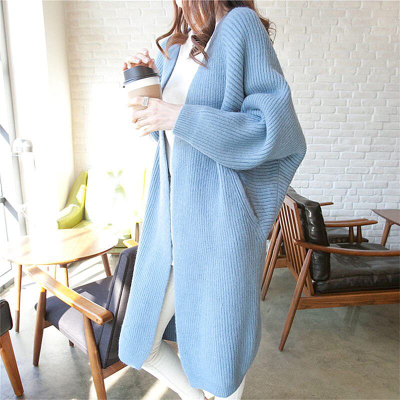 【outer】ロング丈ニットカーデ　M19027