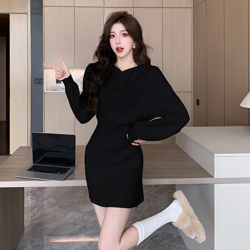 【dress】フード付きワンピース　M19004