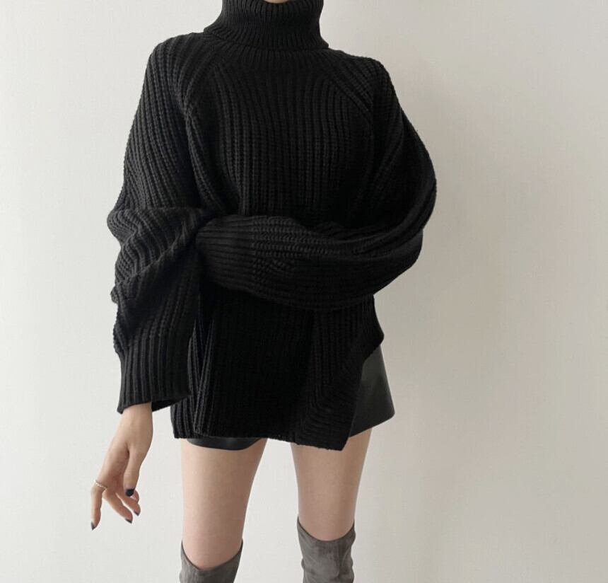 【tops】ハイネックニットセーター　M27577