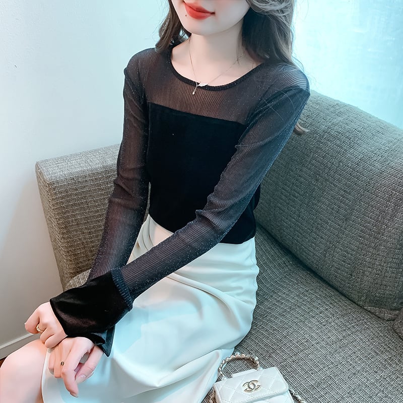 【tops】チュールコンビトップス　M29378