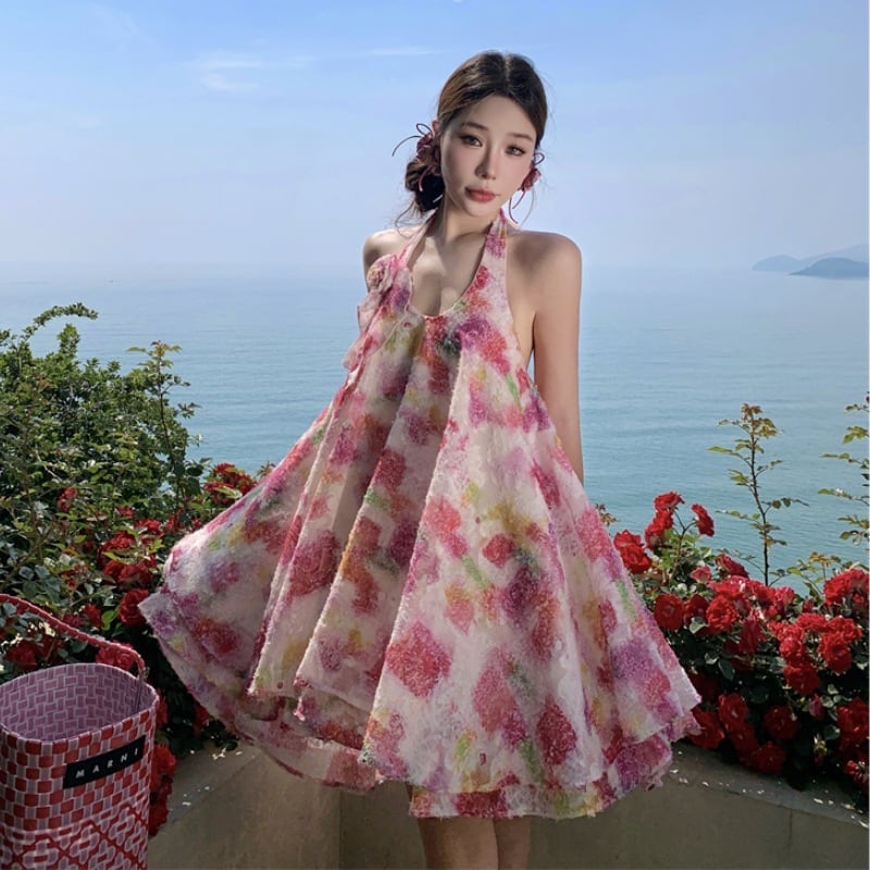 【dress】ホルターネックワンピース　M25002