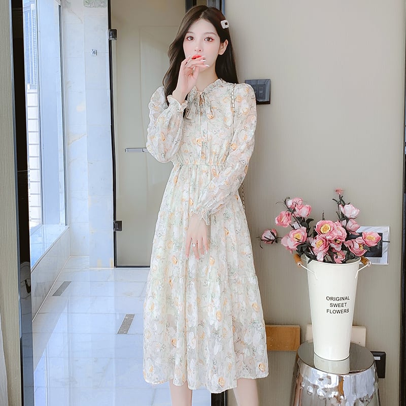 【dress】花柄ワンピース　M25369