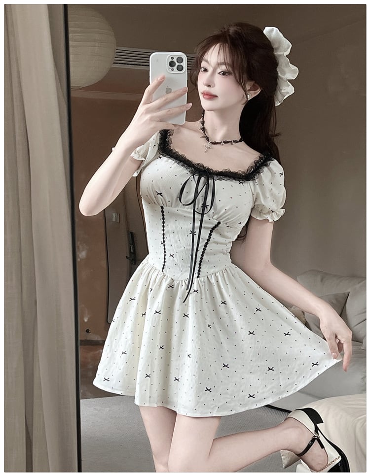 【dress】レースデートワンピース　M25178