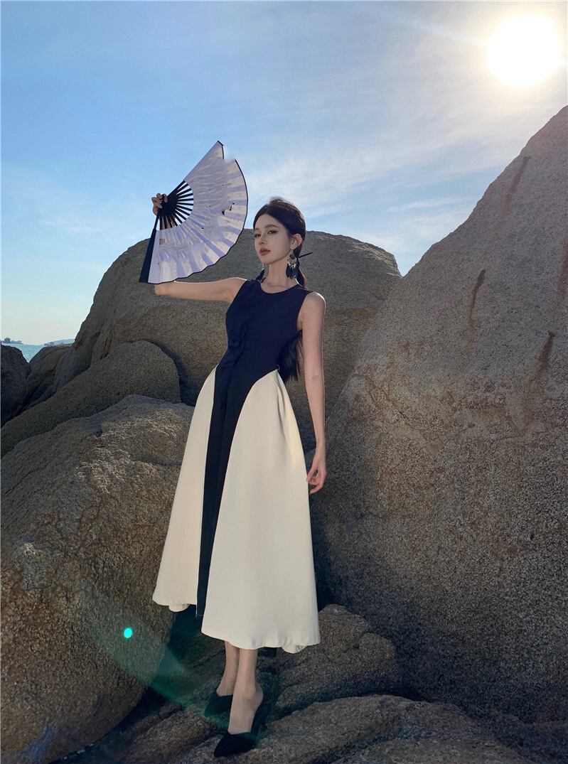 【dress】カラーマッチングワンピース G20125