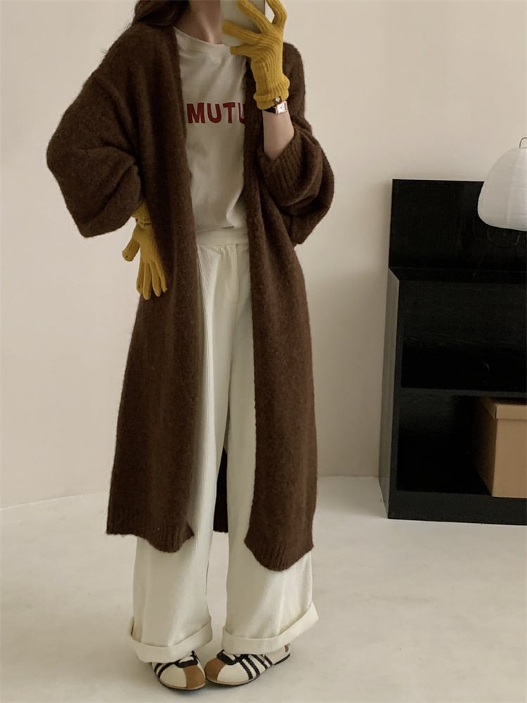 【outer】ロング丈ニットカーデ　M25967