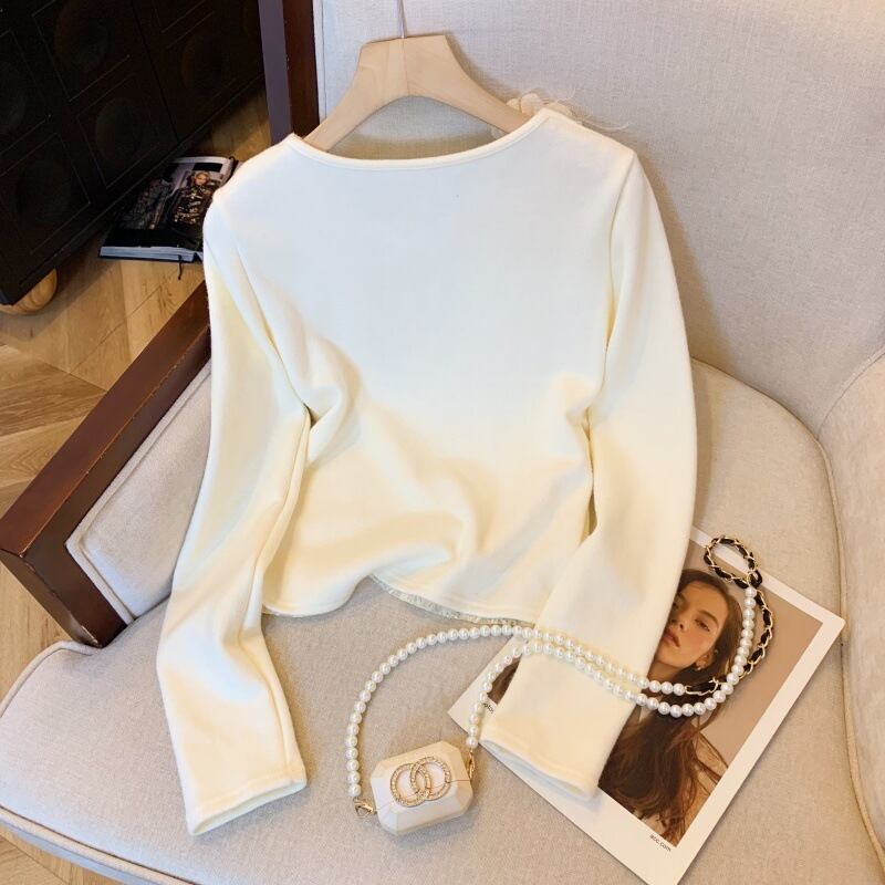 【tops】レース切り替え立体フラワーニットトップス　M29222