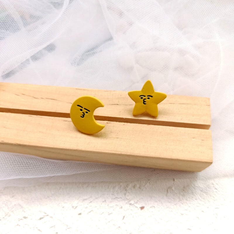 【小物】超人気 韓国系 気質星月スウィートオシャレシンプルピアスアクセサリー