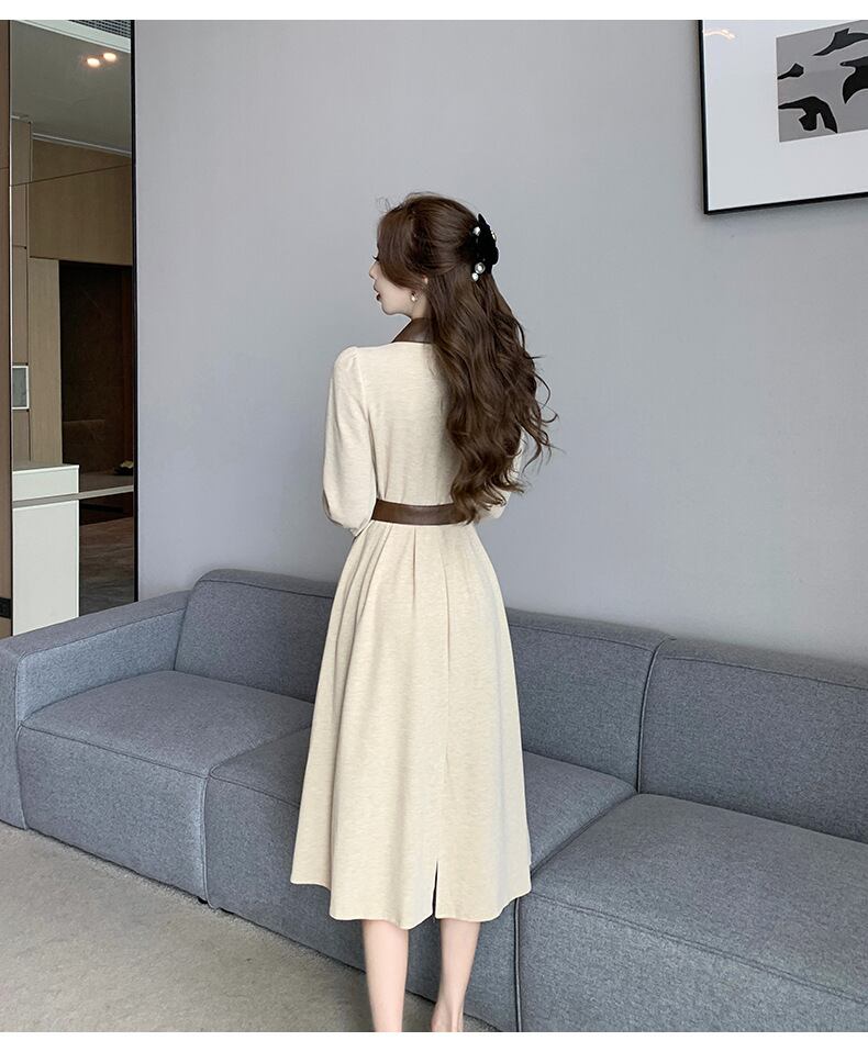 【dress】折り襟デートワンピース　M18659