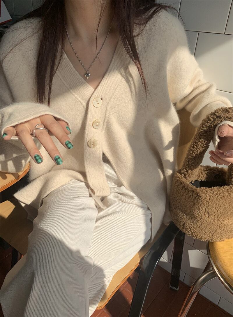 【outer】Vネックニットカーデ　M27161