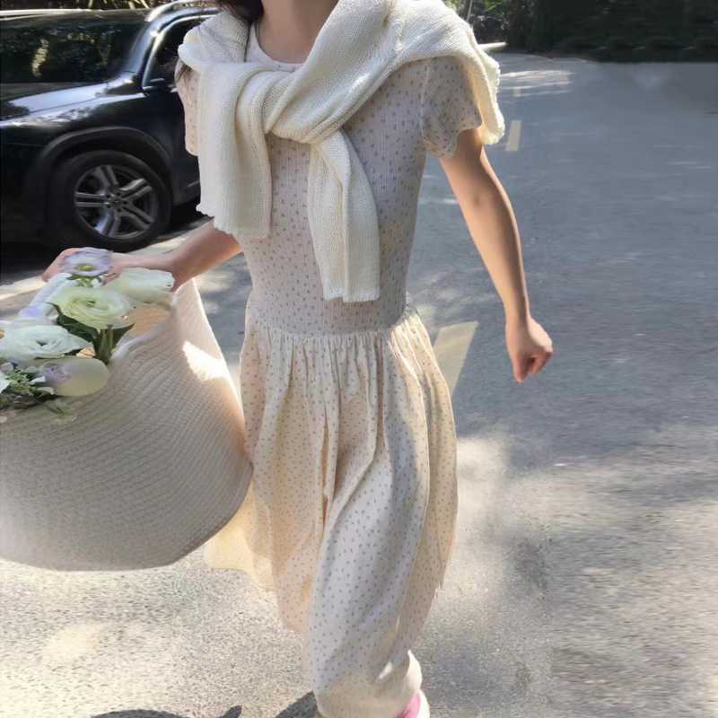 【dress】ギャザー花柄ワンピース G20230