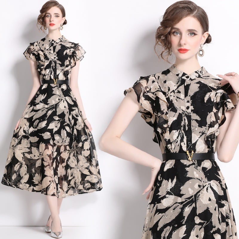 【dress】プリントワンピース　M25063