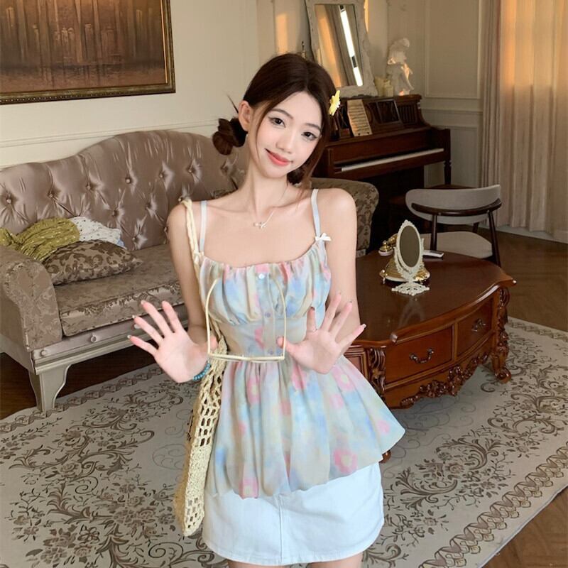 【tops】プリントキャミソール　M30569