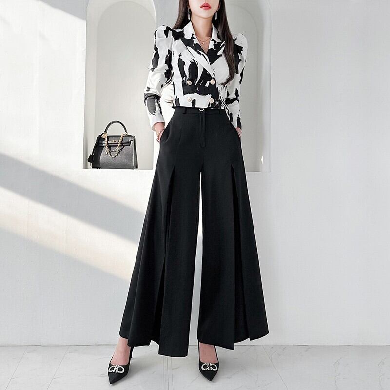 【set】スーツアウター+ガウチョパンツ２点セットG21021