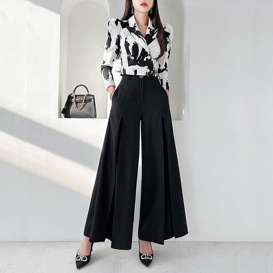 【set】スーツアウター+ガウチョパンツ２点セットG21021