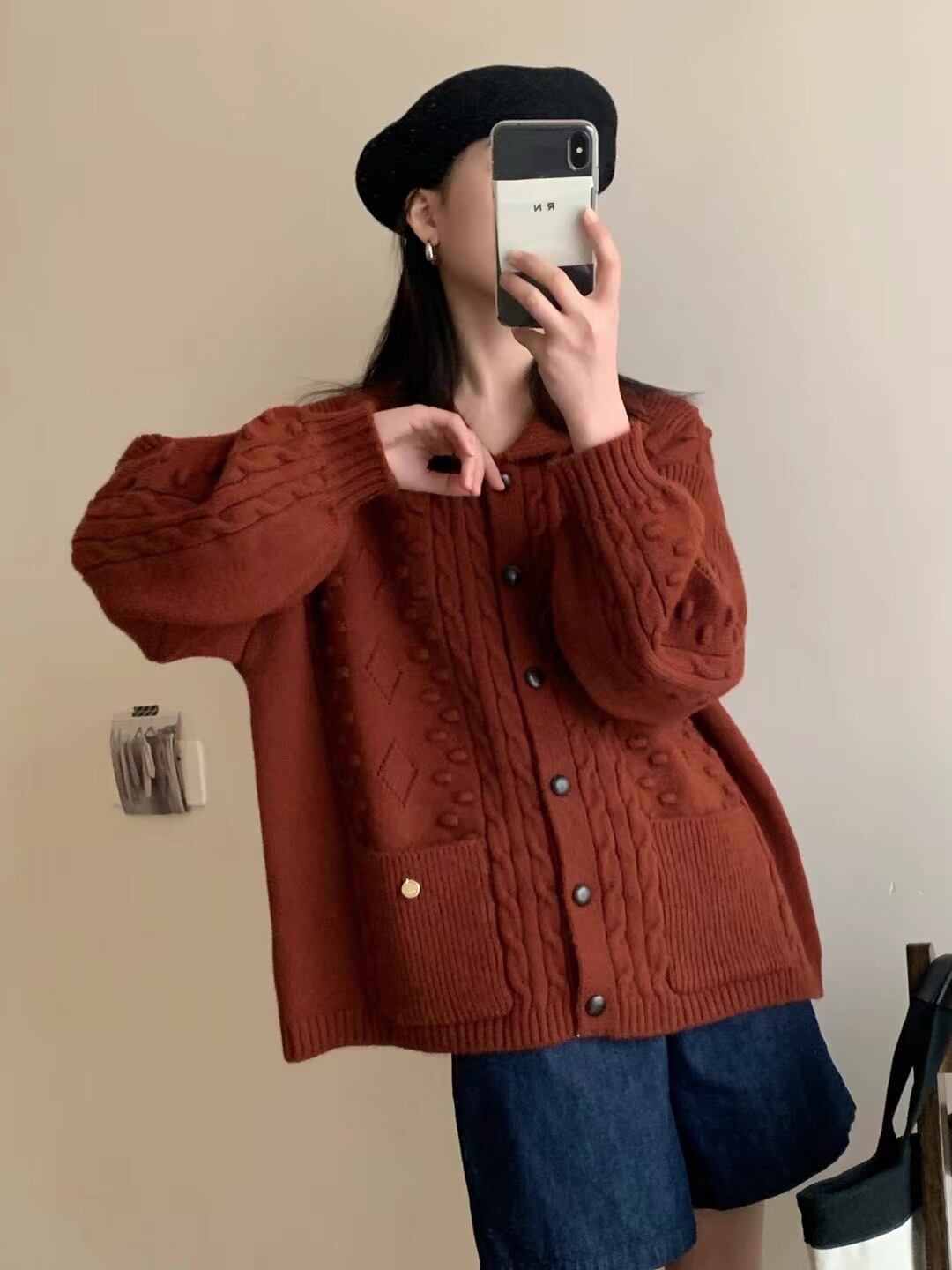 【outer】ニットカーデ　M27077