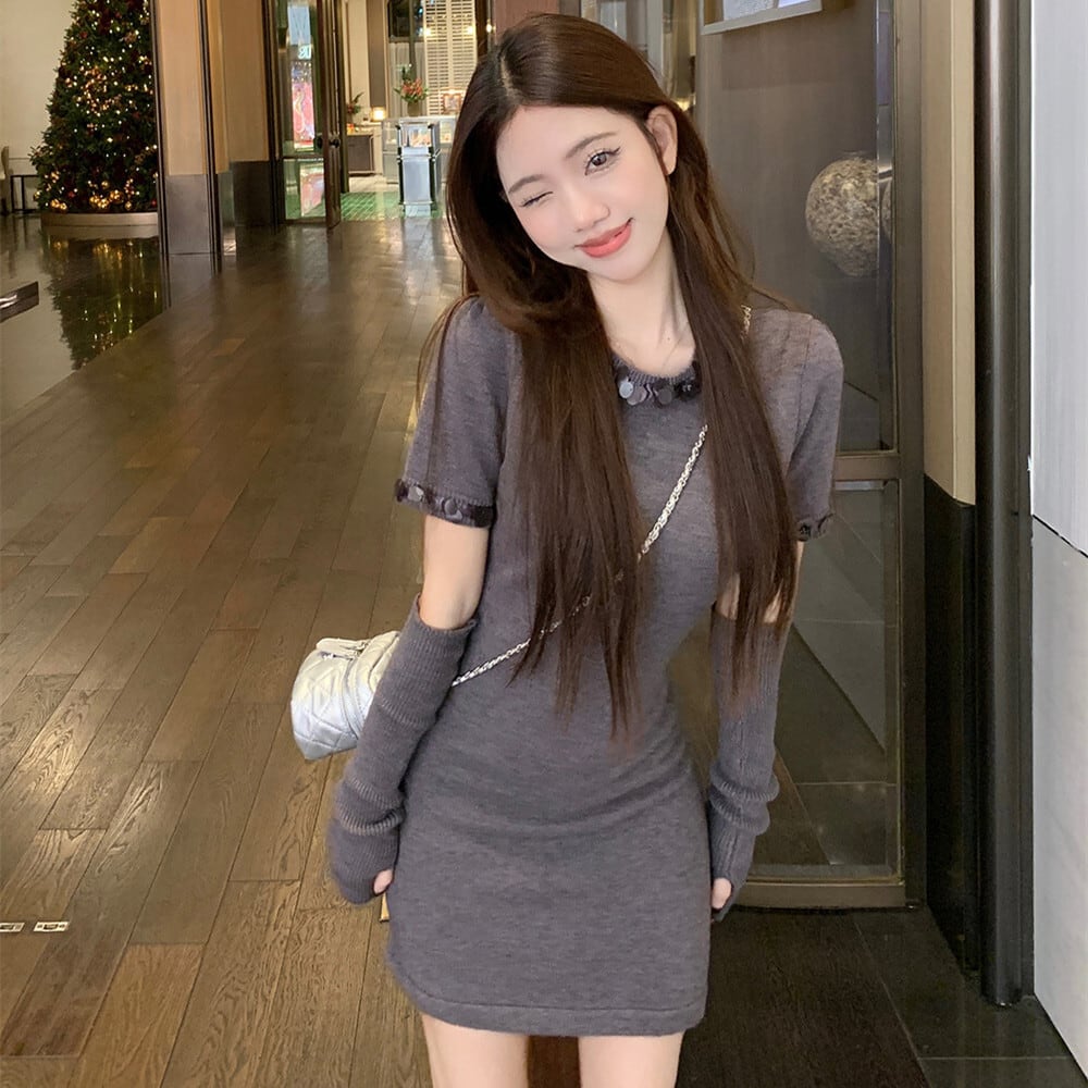 【dress】アームカバー付きワンピース　M28841