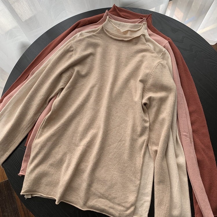 【tops】ニット長袖トップス　M29459