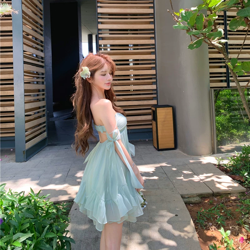 【dress】バックオーポンキャミワンピース Q8448