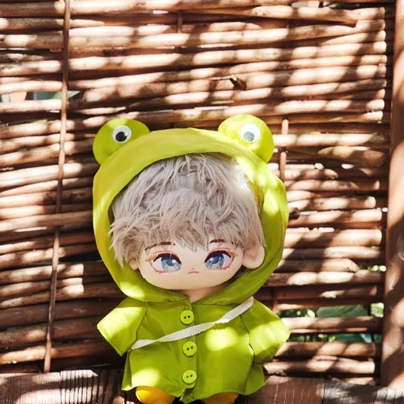 【GOODS】着せ替え 20cm ぬいぐるみ服 カエル レーンコートセット Q2505