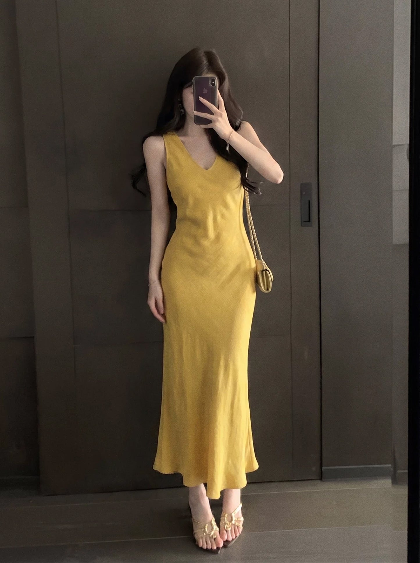 【dress】ロングベストワンピース Q8891