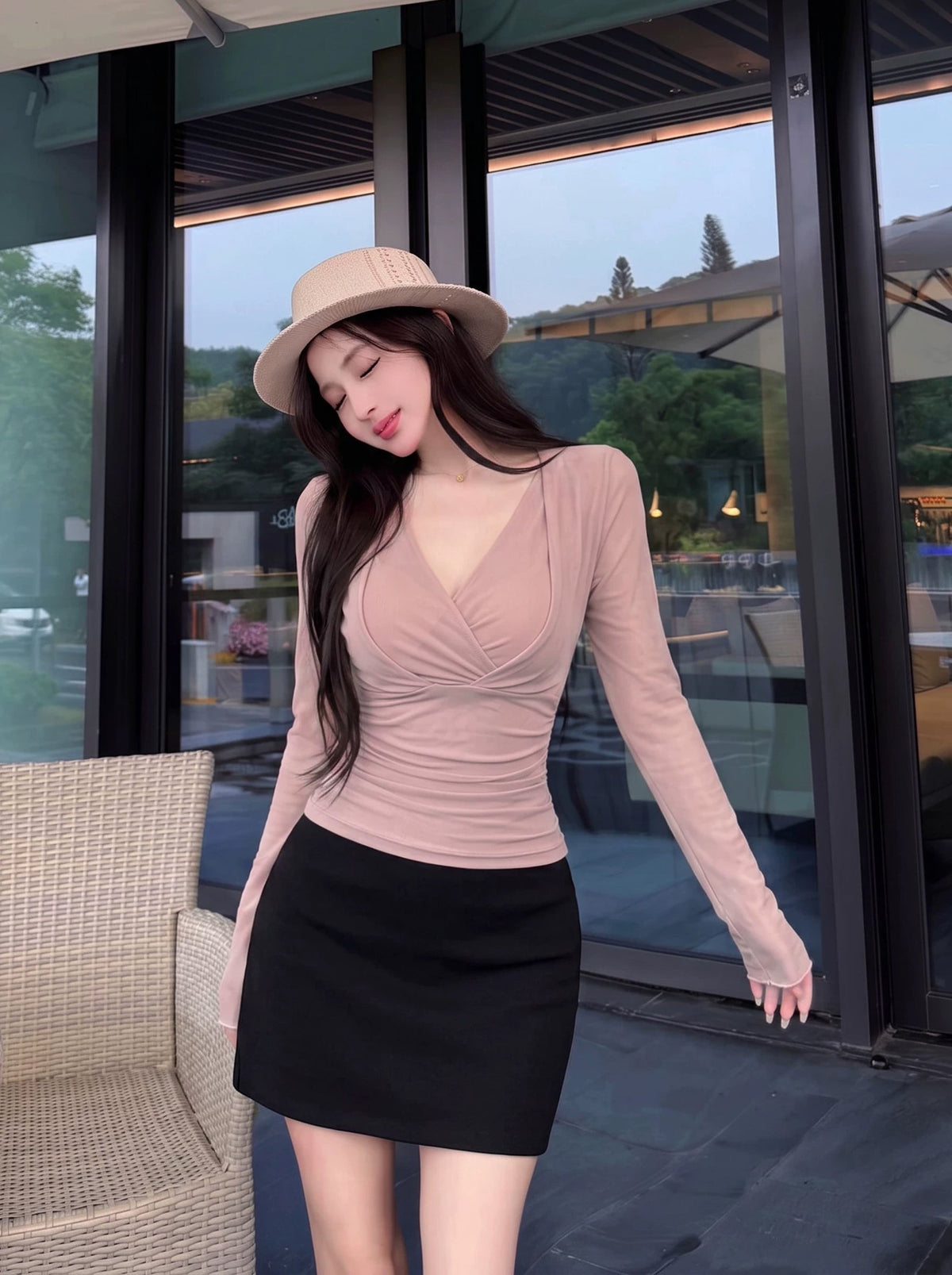 【tops】チュールドッキングトップス Q8743