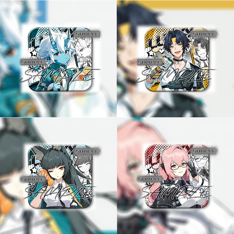 【GOODS】ZZZ 対ホロウ第六課 正方形 缶バッジ Q2185