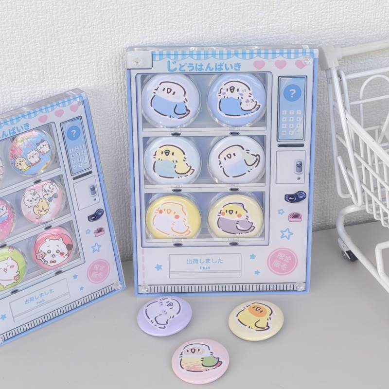 【GOODS】アクリル 自動販売機 25MM 35MM 缶バッジ ホルダー Q2558