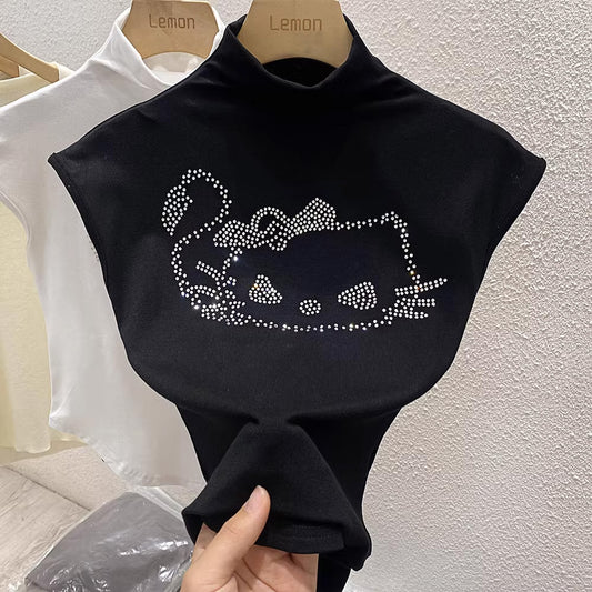 【tops】動物柄配色タンクトップF7669