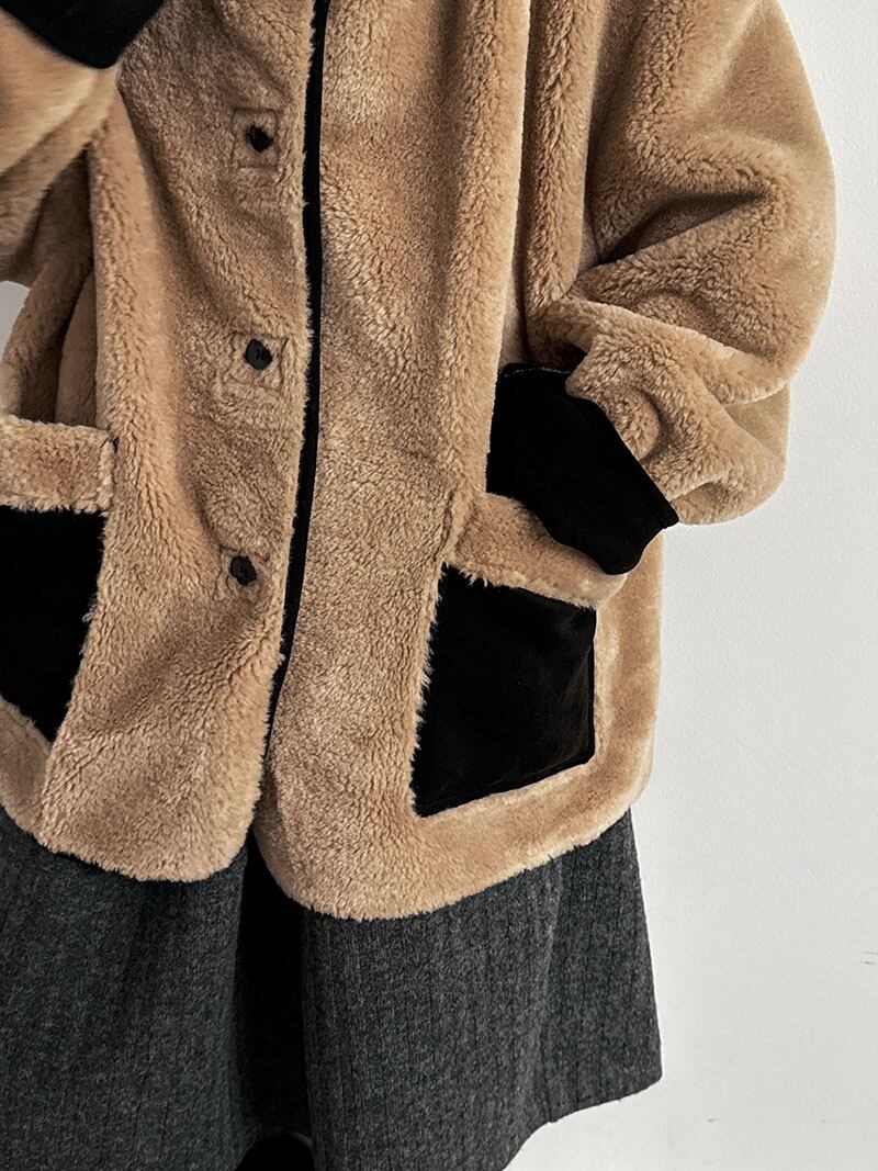 【outer】ハイネックボアコート Q7266