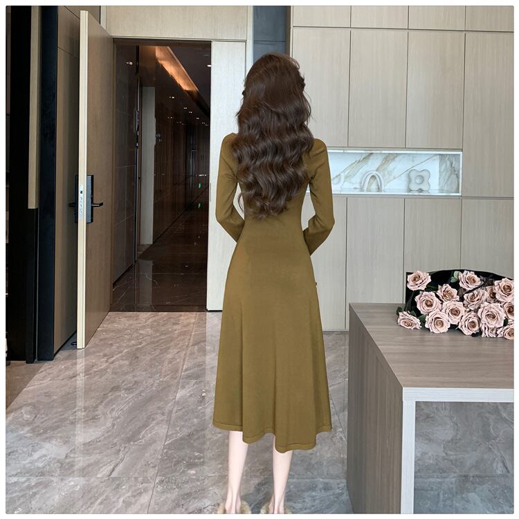 【dress】オフショルダーニットワンピース　M18760