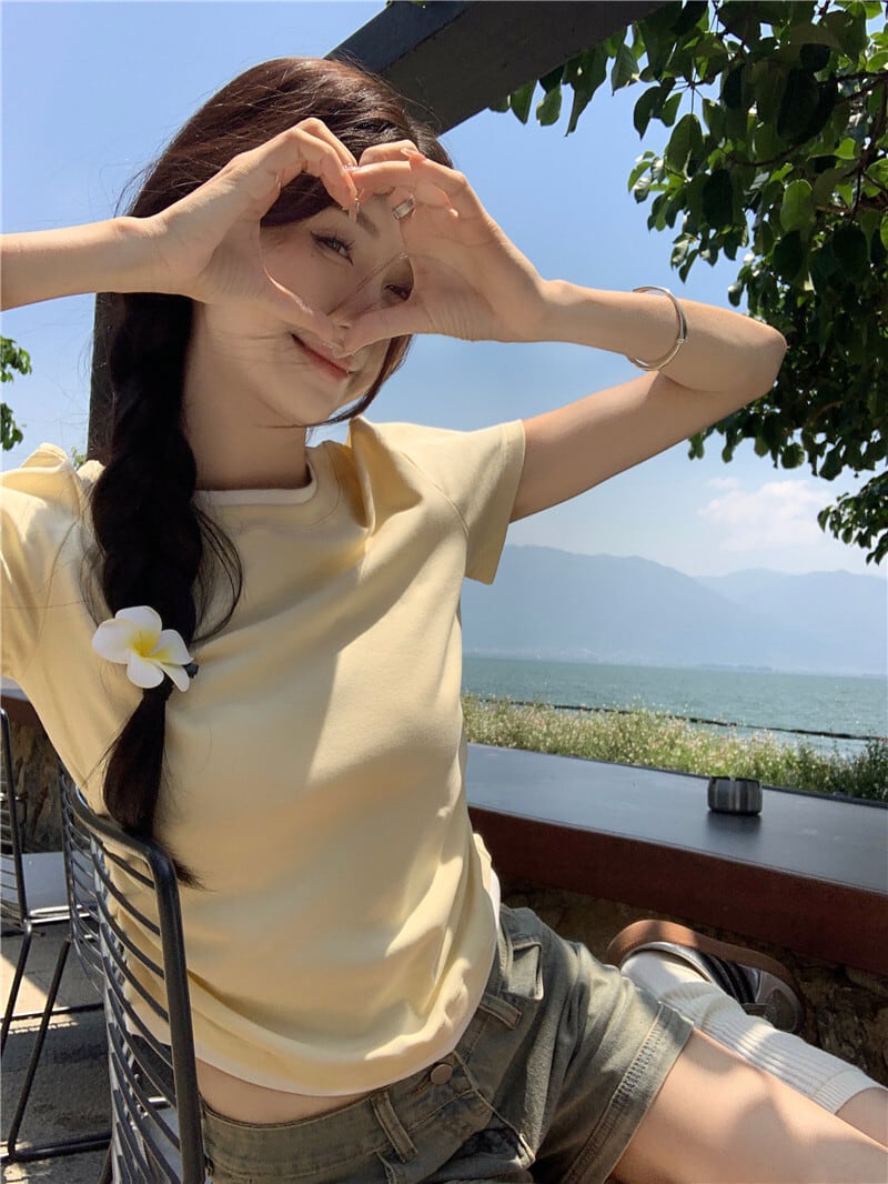 【tops】切り替えTシャツ　M25122