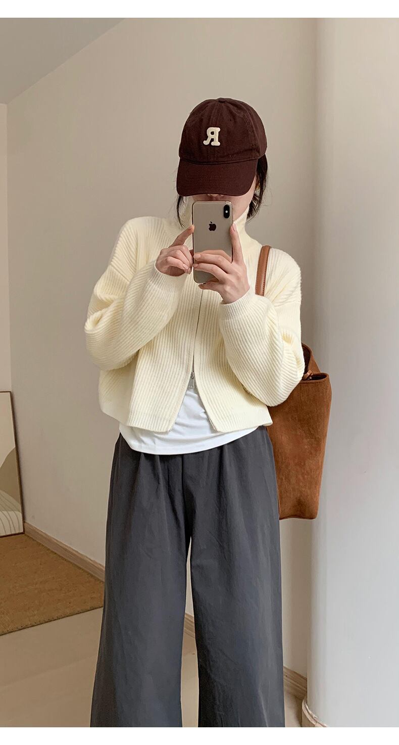 【outer】ファスナーニットカーデ　M28916