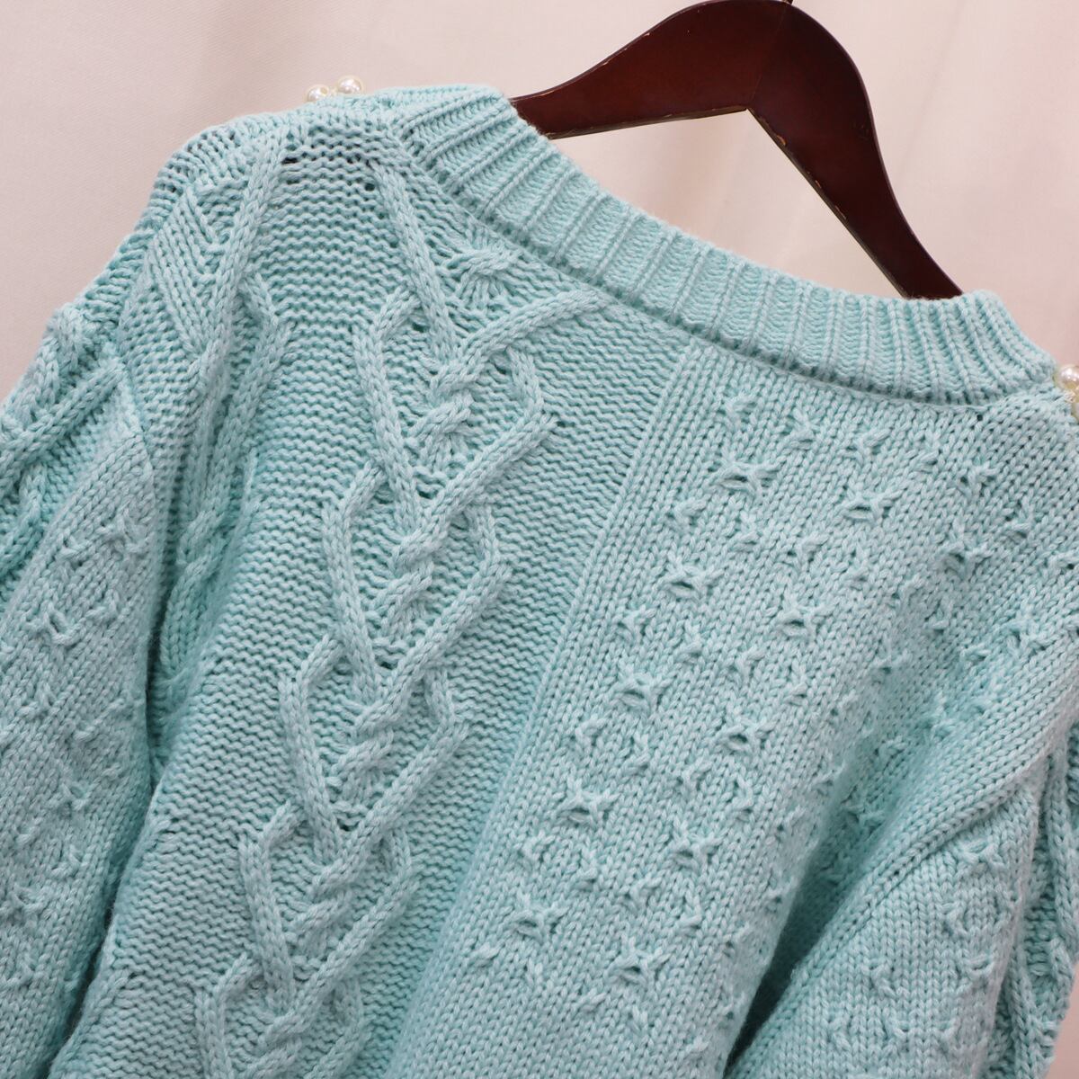 【tops】パールニットセーター　M18795