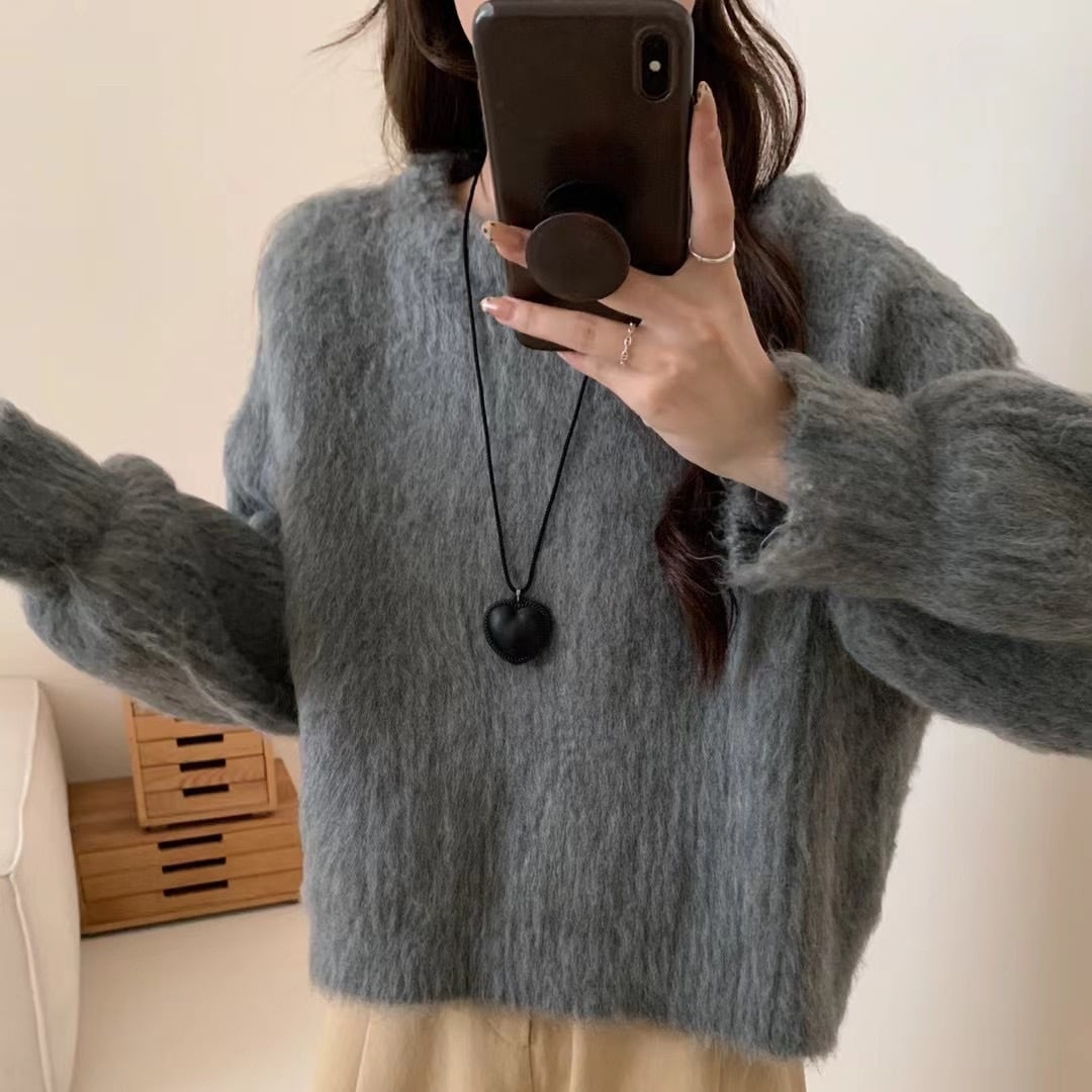 【tops】クルーネックニットセーター　M26128