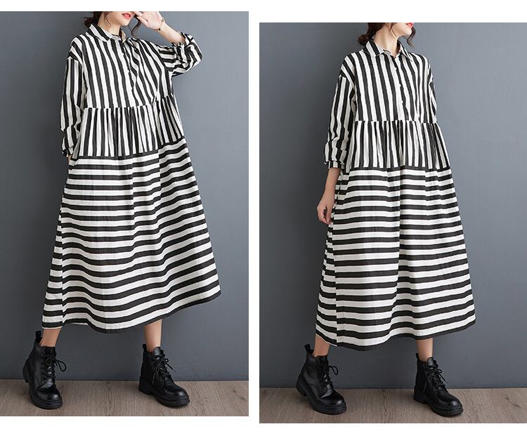 【dress】POLOネックシャツワンピース　M18947