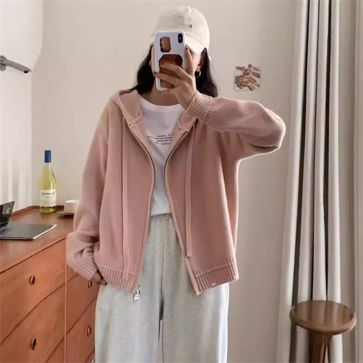【outer】Wジップニットカーデ　M25955